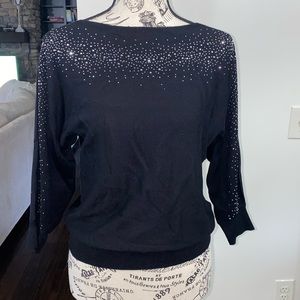 Sparkly Black NY&Co Sweater Blouse